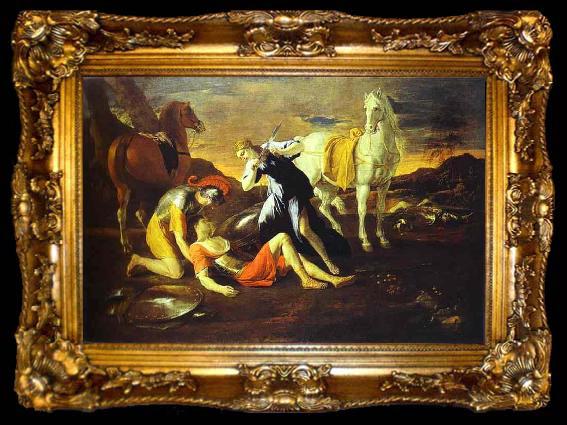 framed  Nicolas Poussin Poussin Tancred and Erminia, ta009-2